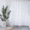 white solid color emboss waterproof vinyl shower liner